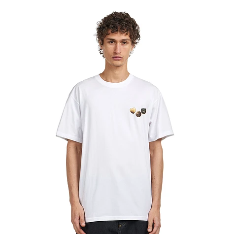 ★ドイツ発*carhartt WIP*新作*Button Tシャツ/WHITE★ Carhartt WIP - S/S Button T-Shirt (White) | HHV