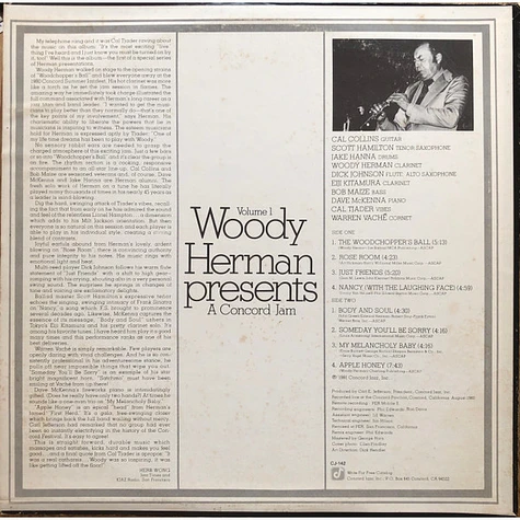 Woody Herman - Presents A Concord Jam Volume 1