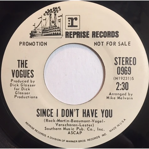 The Vogues - Since I Don't Have You