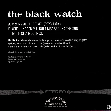 The Black Watch - Crying All The Time! / One Hundred Million Times Around The Sun And Much Of A Muchness