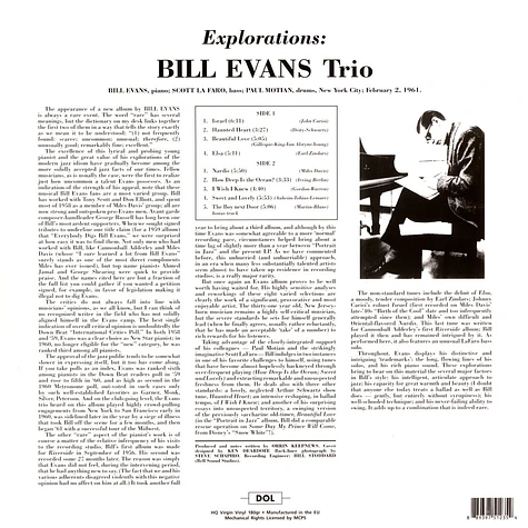 The Bill Evans Trio - Explorations