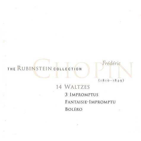 Frédéric Chopin, Arthur Rubinstein - 14 Waltzes / Impromptus / Bolero