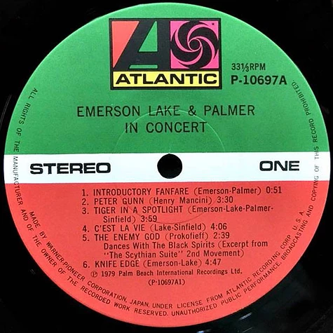 Emerson, Lake & Palmer - In Concert