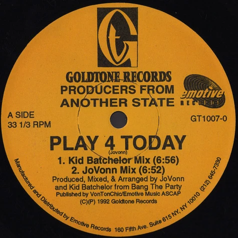 Producers From Another State - Play 4 Today