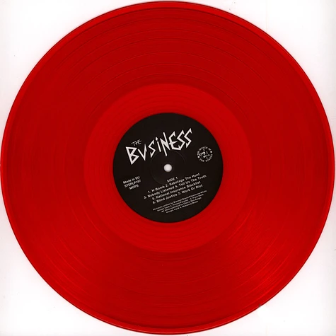 The Business - Smash The Disco's Red Vinyl Edtion