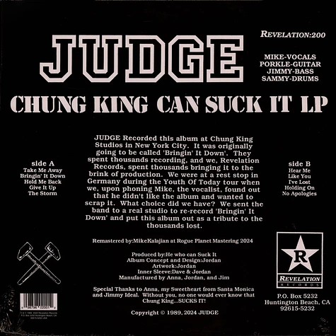 Judge - Chung King Can Suck It Transculent Light Blue Vinyl Edition