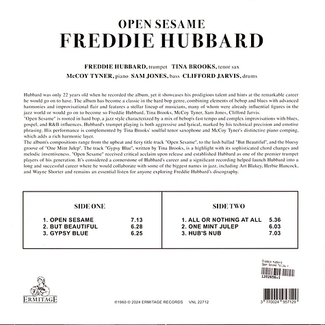 Freddie Hubbard - Open Sesame Yellow Vinyl Edition