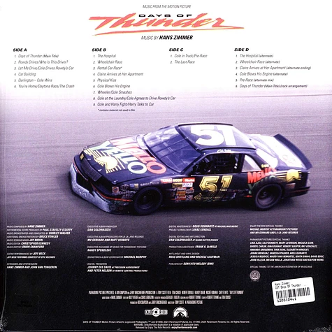 Hans Zimmer - OST Days Of Thunder Neon Yellow Vinyl Edition
