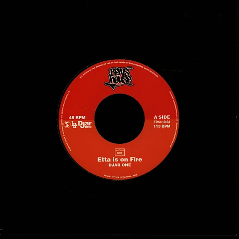 Djar One - Etta James "Fire" / Ray Charles "Hit The Road Jack" Black Vinyl Edition