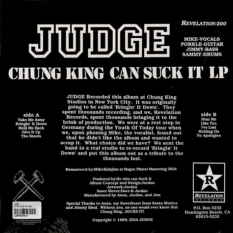 Judge - Chung King Can Suck It Colored Vinyl Edition