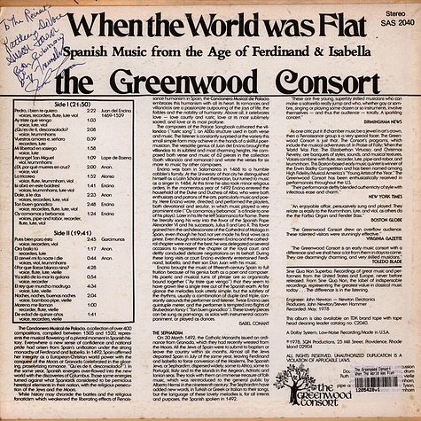 The Greenwood Consort - When The World Was Flat