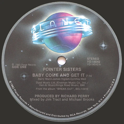 Pointer Sisters - Baby Come And Get It b/w Operator