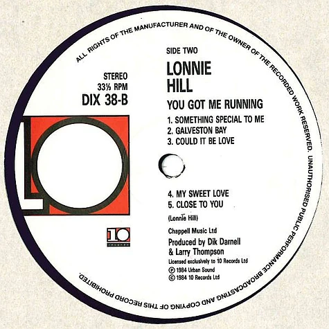 Lonnie Hill - You Got Me Running