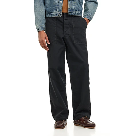 orSlow - Herringbone Twill Summer Fatigue Pants (Black) | HHV