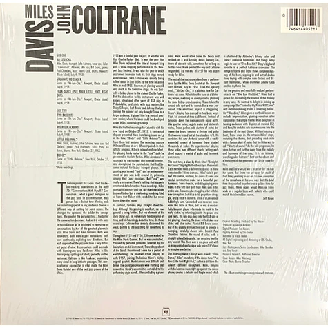 Miles Davis & John Coltrane - Miles & Coltrane