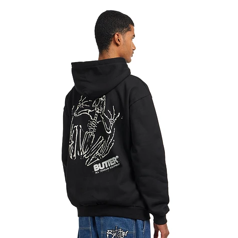 【BUTTER GOODS】 Fossil Pullover Hood, Black Fossil Pullover Hood, Black – Butter Goods