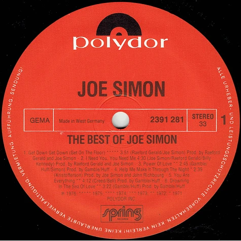 Joe Simon - The Best Of