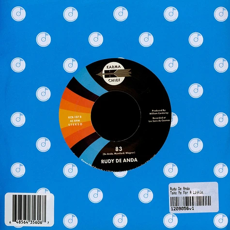 Rudy De Anda - Take Me For A Little While / 83 Colored Vinyl Edition