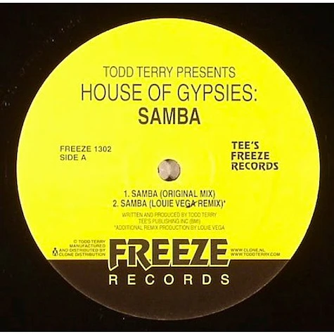 Todd Terry Presents House Of Gypsies - Samba