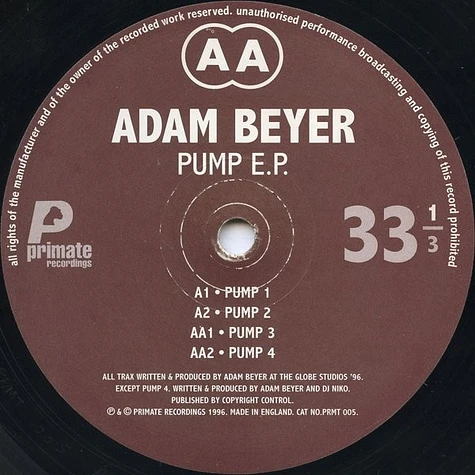 Adam Beyer - Pump E.P.