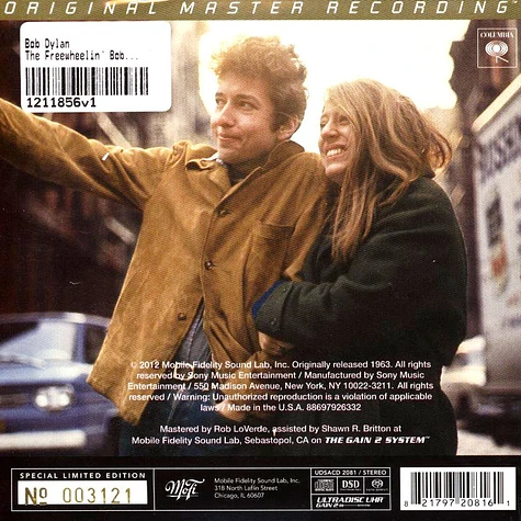 Bob Dylan - The Freewheelin' Bob Dylan Numbered Hybrid SACD - SACD