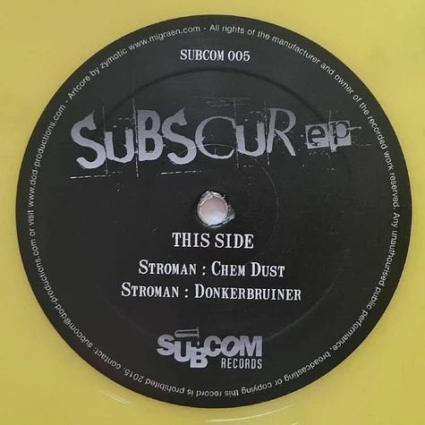 G303 (Aka Stroman) & Collision - Subscur Ep Colored Vinyl Edition