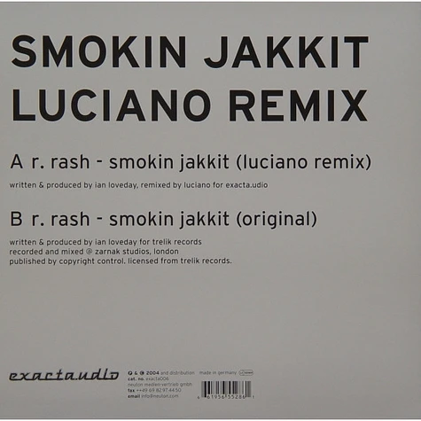 R. Rash - Smokin Jakkit (Luciano Remix)