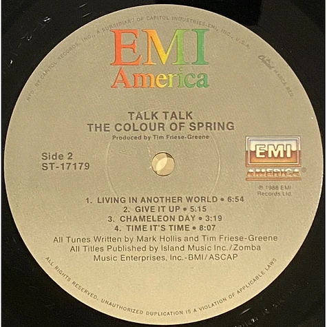 Talk Talk - The Colour Of Spring