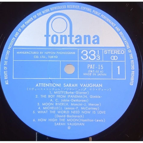 Sarah Vaughan - Attention!