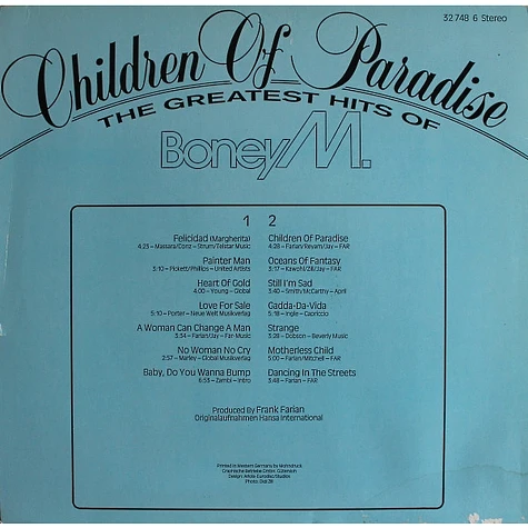 Boney M. - Children Of Paradise - The Greatest Hits Of - Volume 2