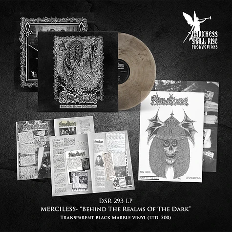 Merciless - Behind The Realms Of The Dark Black Marble Vinyl Edition