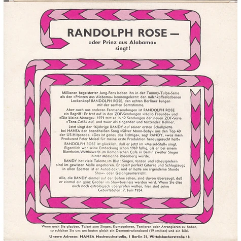 Randolph Rose - Silver Moon Baby