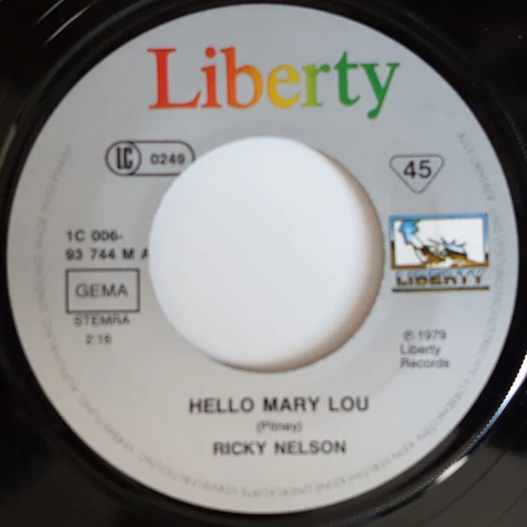 Ricky Nelson - Hello Mary Lou / Travellin' Man