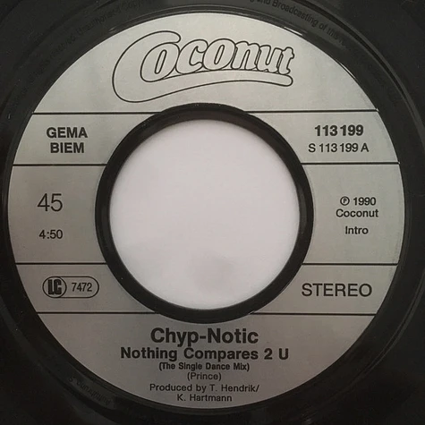 Chyp-Notic - Nothing Compares 2U (The Single Dance Mix)