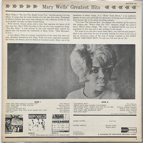 Mary Wells - Greatest Hits