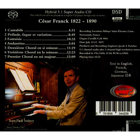 Jean-Paul Imbert - Cesar Franck Organ Works Sacd