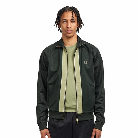 Sports Jackets Fred Perry Track Top Green Vintage Fred Perry White