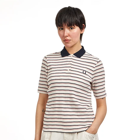 Fred Perry - Striped Ribbed Polo Shirt