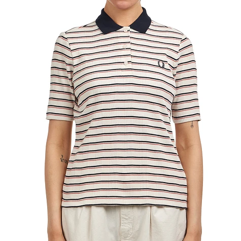 Fred Perry - Striped Ribbed Polo Shirt