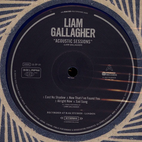 Liam Gallagher (Oasis) - Acoustic Sessions Record Store Day