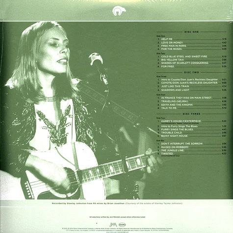 Joni Mitchell - 1976 U.S. Tour Record Store Day 2025 Edition