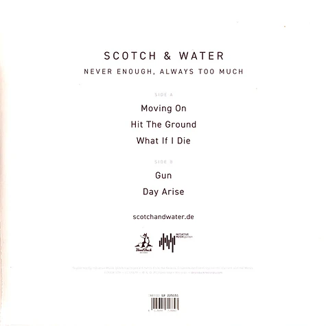 Scotch & Water - Never Enough, Aways Too Much EP