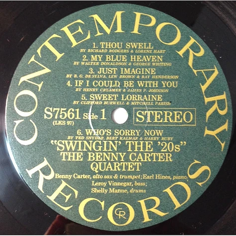 The Benny Carter Quartet - Swingin' The '20s