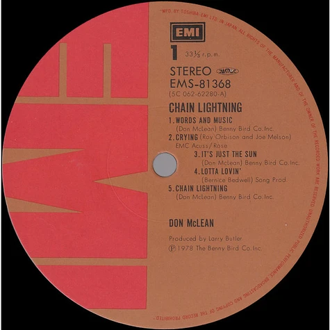 Don McLean - Chain Lightning