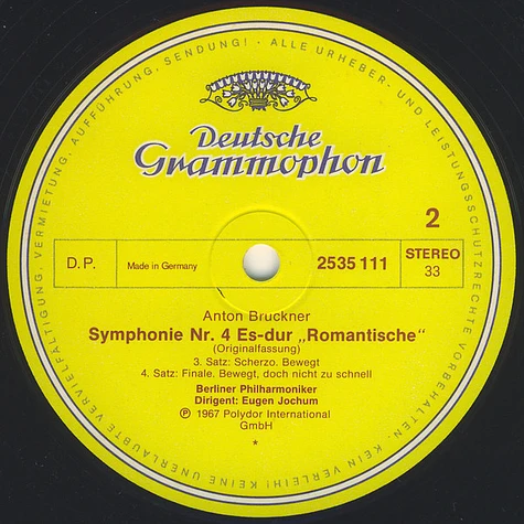 Anton Bruckner, Berliner Philharmoniker, Eugen Jochum - Symphonie Nr. 4 »Romantische«