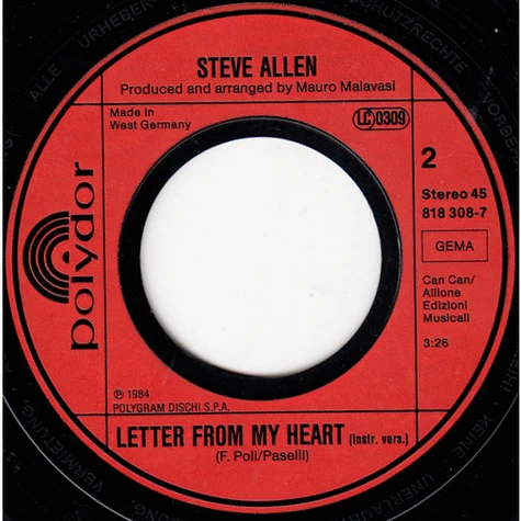 Steve Allen - Letter From My Heart (Original Version)