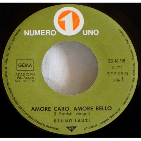 Bruno Lauzi - Amore Caro Amore Bello