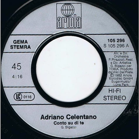 Adriano Celentano - Conto Su Di Te