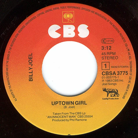 Billy Joel - Uptown Girl