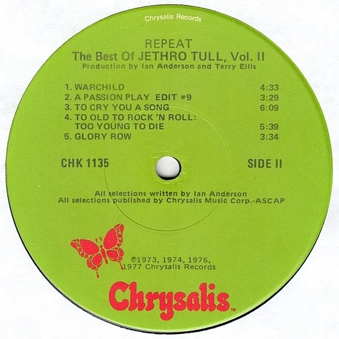 Jethro Tull - Repeat - The Best Of Jethro Tull - Vol. II